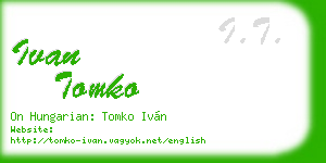 ivan tomko business card